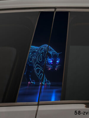 Хижий леопард синій неон 58