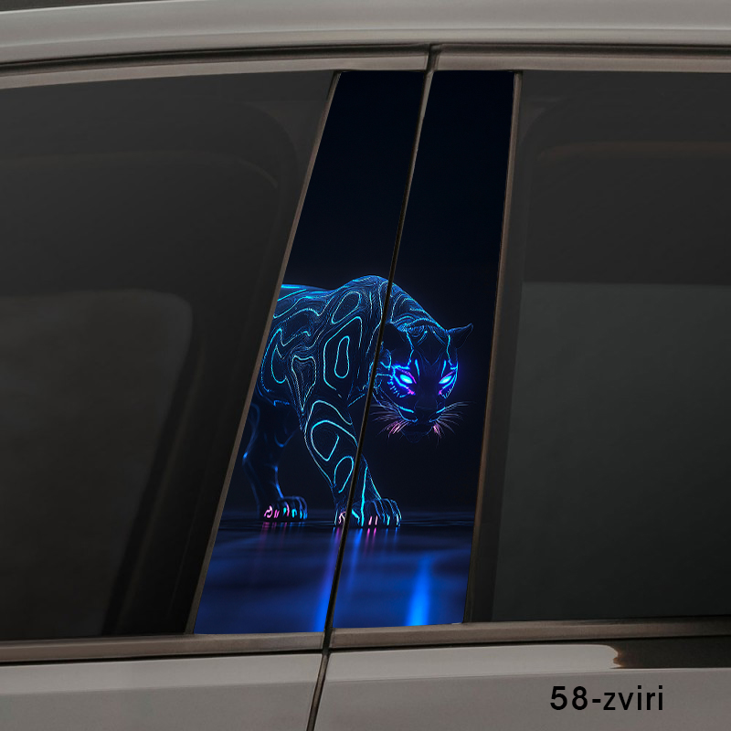 Хижий леопард синій неон 58