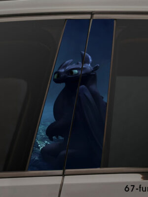 Дракон з мультфільму на нічному фоні 67