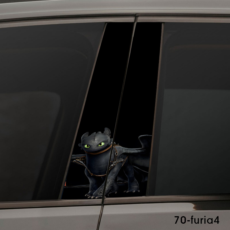 Дракон з мультфільму на чорному фоні 70