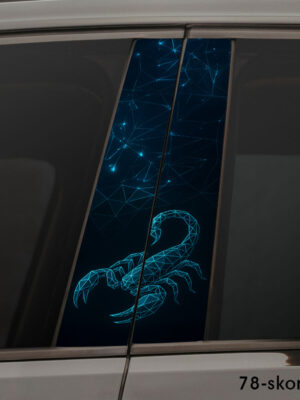 Скорпіон зодіак синій 78