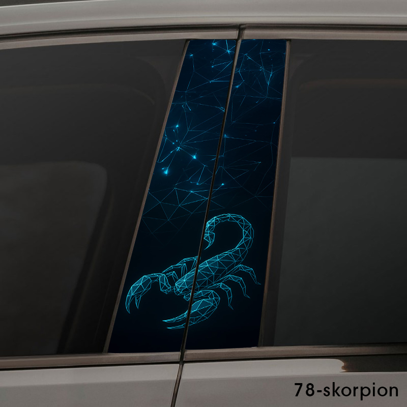 Скорпіон зодіак синій 78